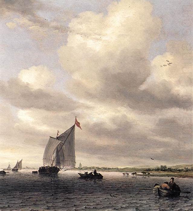 Seascape af, RUYSDAEL, Salomon van